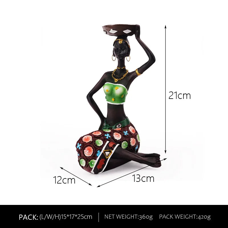 Resin Candle Holder Decoration Creative Black Candle Holder Home Entrance Decoration