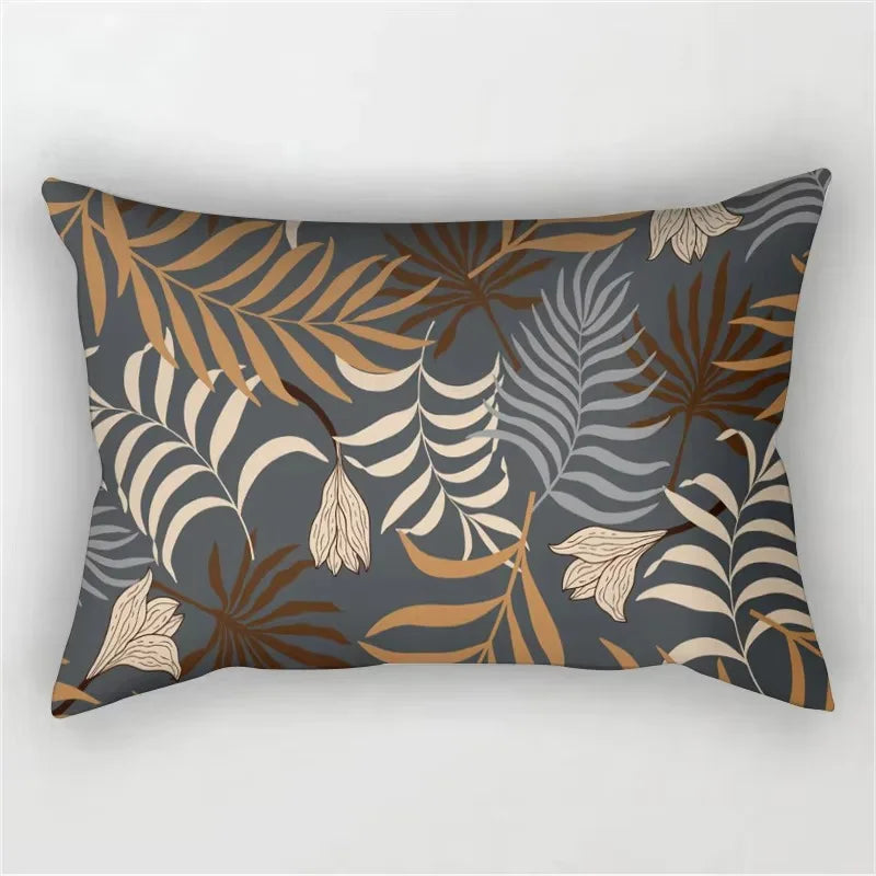 30X50cm Green Tropical Leaf Pattern Printing Decorative Living Room Backrest Home Furnishing Polyester Rectangular Pillowcase