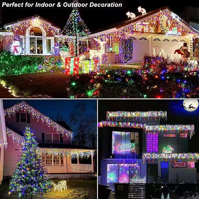 Waterproof Solar Ice Bar LED String Lights Outdoor Lamp For Wedding Party Garden Courtyard Holiday Home Furnishing Decor light