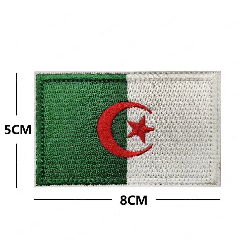 Africa National Flag Embroidered Patches Nigeria South Africa Morocco Eswatini Mauritius Armband Appliques Shoulder Flags Badges