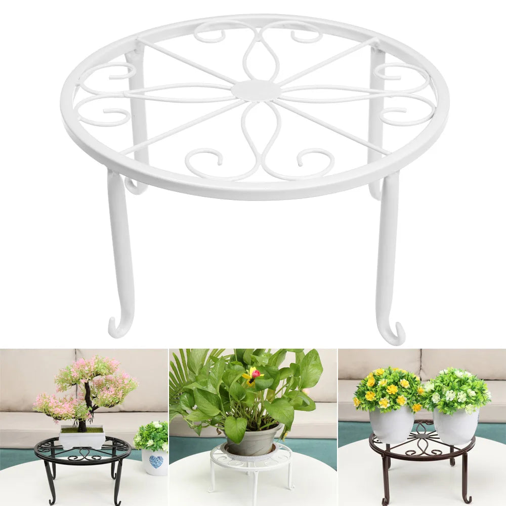 Metal Potted Plant Stands with Saucer for Indoor and Outdoor Plants 9 inches Flower Pot Planter Holder Flower Pot Stand