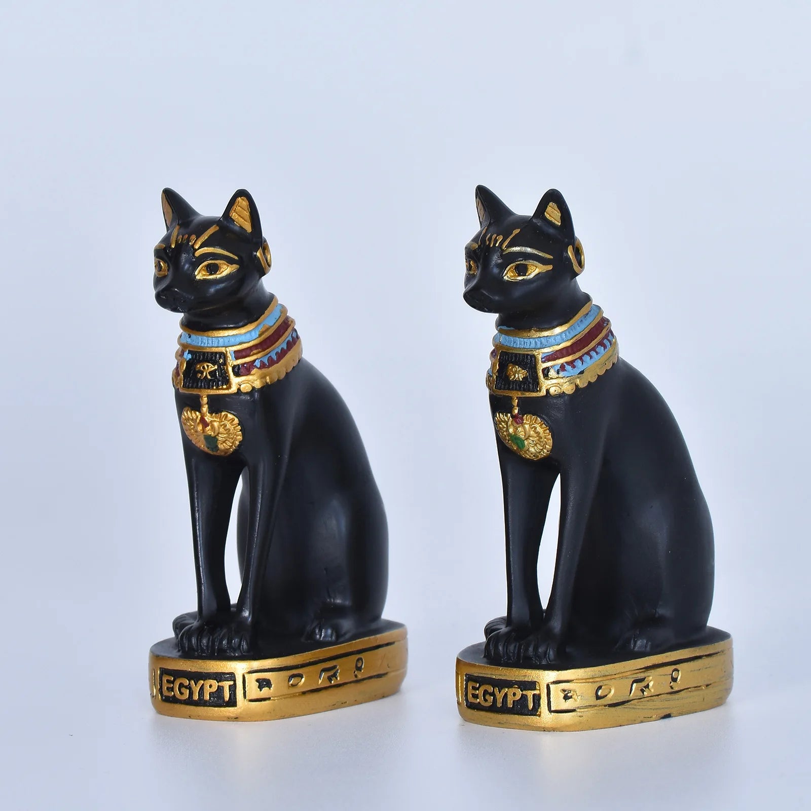 1PC Mini Cat Statue Decoration Egyptian Cat Statue Decoration Retro Cat Goddess Statue Home Garden Animal Decoration