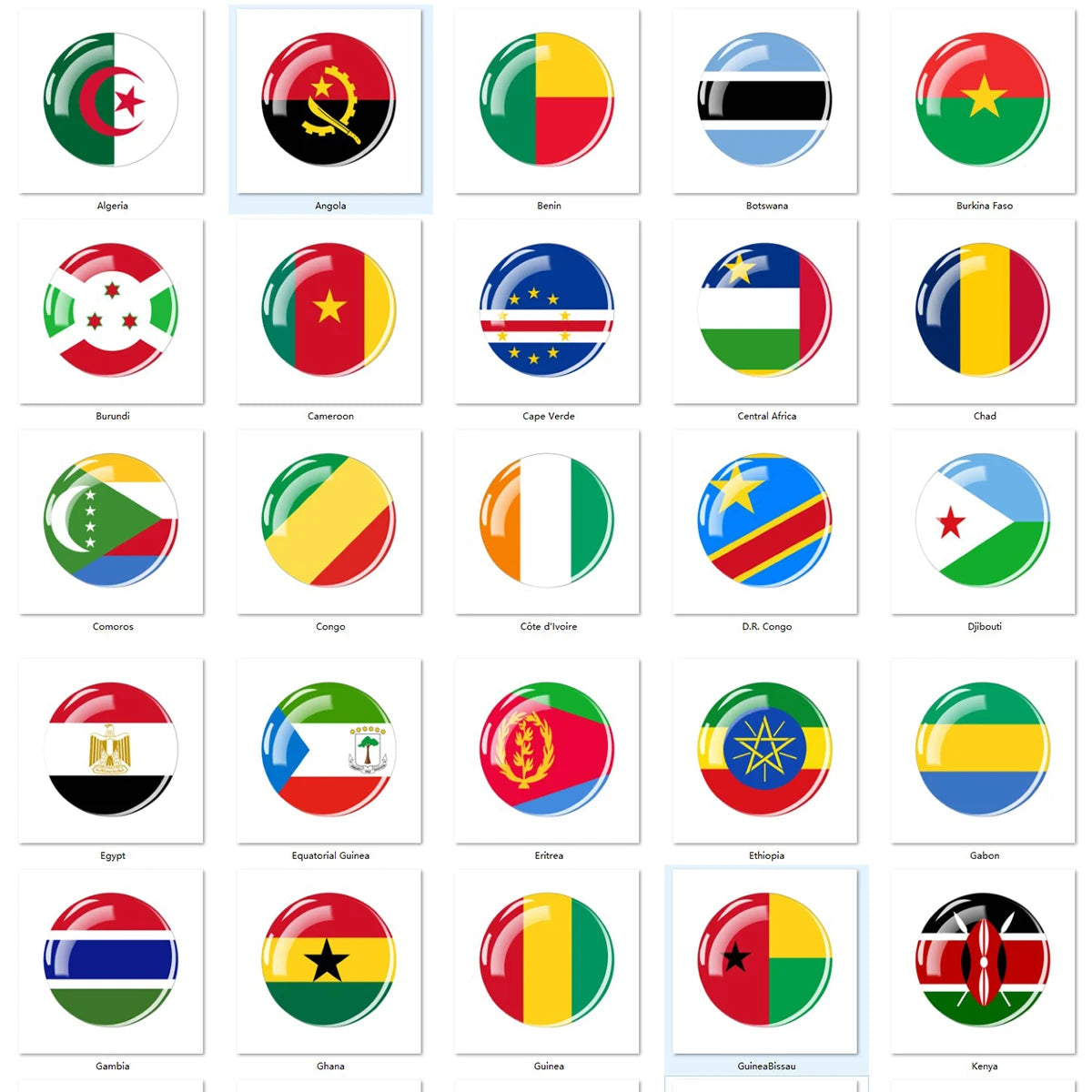 African National Flags Keychain Africa Country Algeria South African Morocco Egypt Nigeria Flag Glass Key Chain Patriot Gift