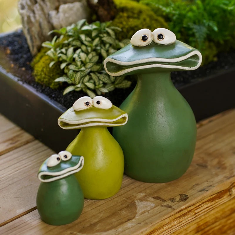 Cartoon Creative Big Mouth Frog Garden Balcony Desktop Decoration Rural Home Furnishings Creative Fashion Decoration Toys