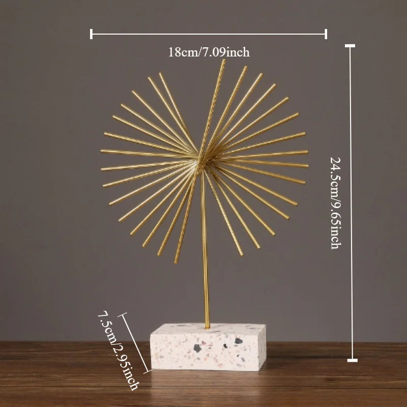 Nordic Simple Metal Abstract Art Ornaments Porch Living Room TV Cabinet Office Desktop Creative Home Decoration Accessor