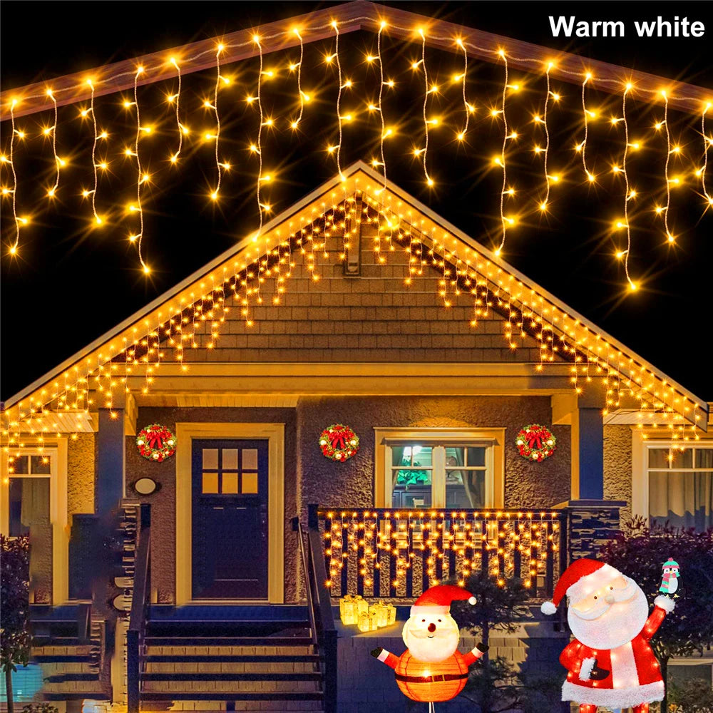 Waterproof Solar Ice Bar LED String Lights Outdoor Lamp For Wedding Party Garden Courtyard Holiday Home Furnishing Decor light