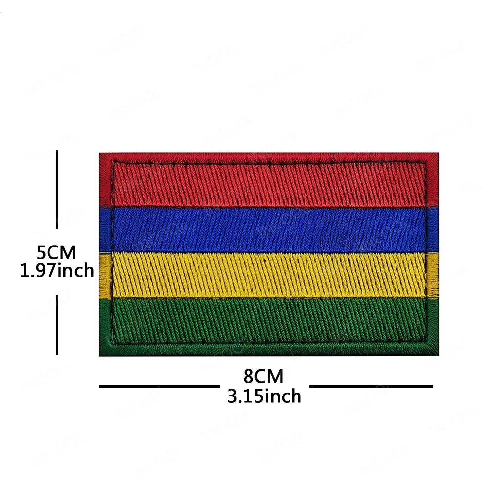 Africa National Flag Embroidered Patches Nigeria South Africa Morocco Eswatini Mauritius Armband Appliques Shoulder Flags Badges