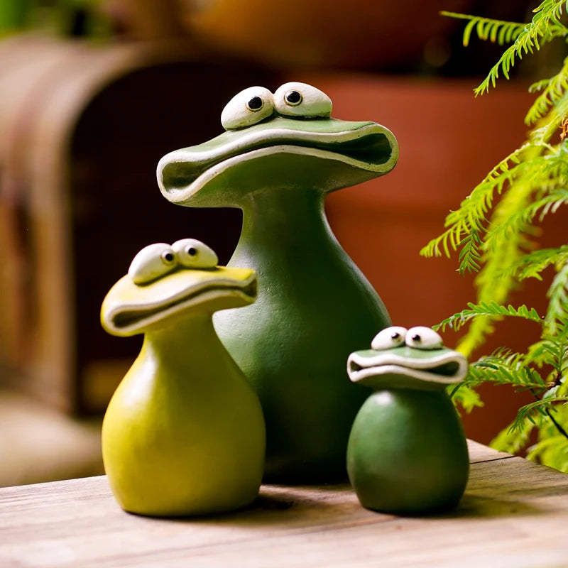 Cartoon Creative Big Mouth Frog Garden Balcony Desktop Decoration Rural Home Furnishings Creative Fashion Decoration Toys