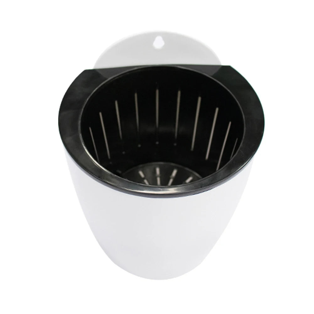 Wall-mounted Flower Pot Automatic Water-absorbing Plastic Green Dill Soil Or Hydroponics System Pot For Wall Balcony Flower Pot