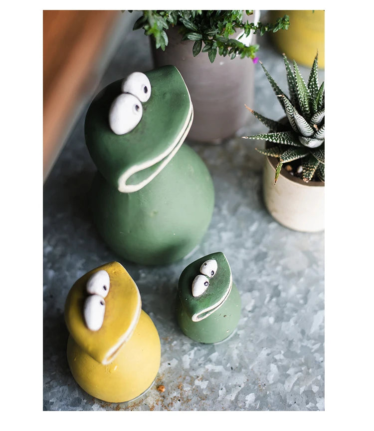 Cartoon Creative Big Mouth Frog Garden Balcony Desktop Decoration Rural Home Furnishings Creative Fashion Decoration Toys