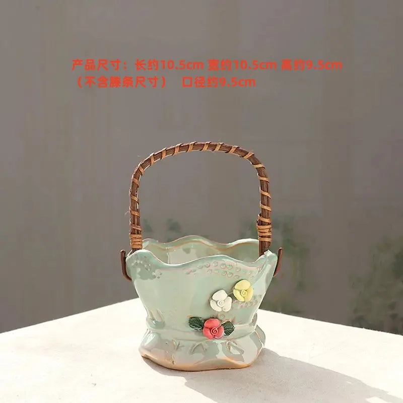 ZML Home Furnishing Simple Hanging Basket Gardening Platter Ornament