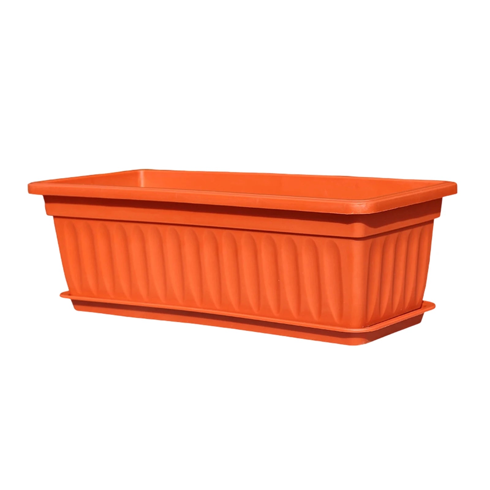 Rectangular Plastic Planter Box Multi-Color Flower Pot Versatile Gardening Container For Vegetables Herbs And Flowers