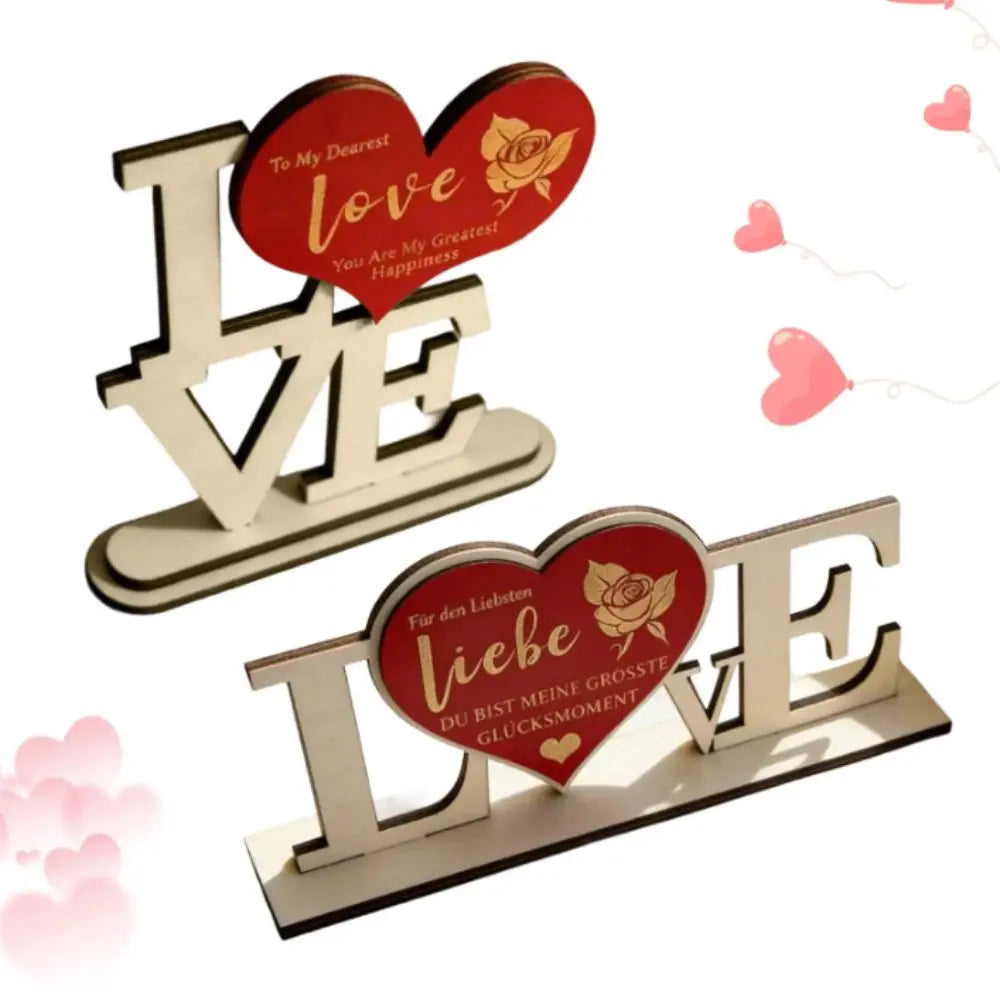 Handicraft Wooden Ornament Home Decoration Commemorative Gift Wooden Crafts Wooden Material Love Platform