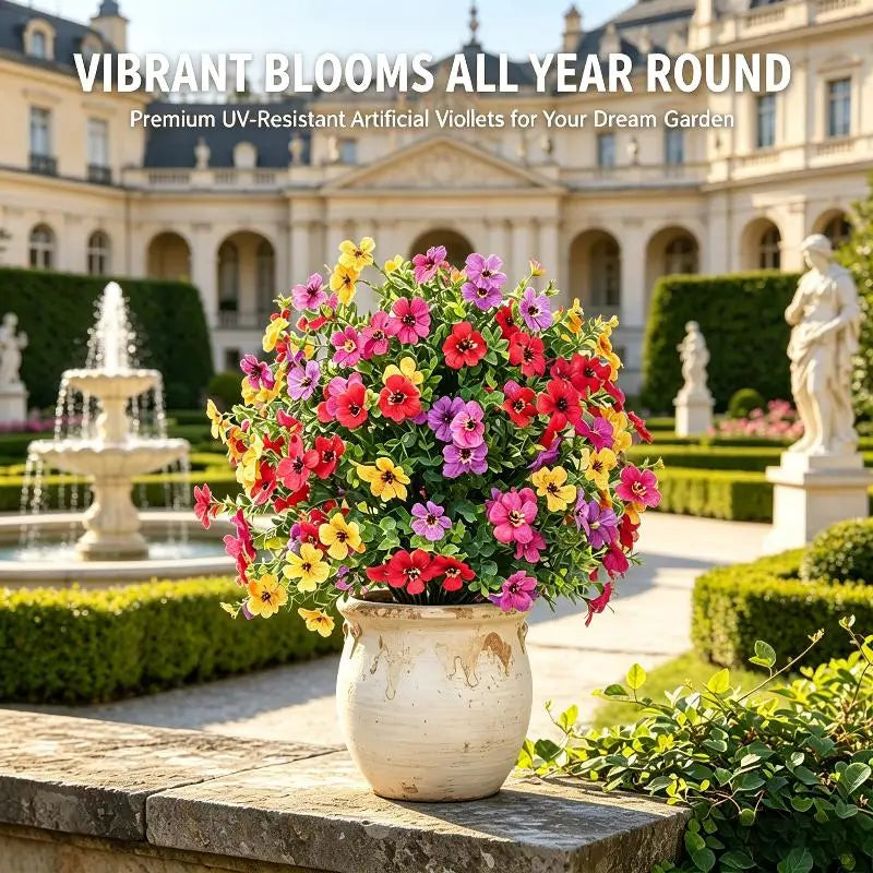 Artificial Flower,Artificial Petunias With Ground Stake, 18