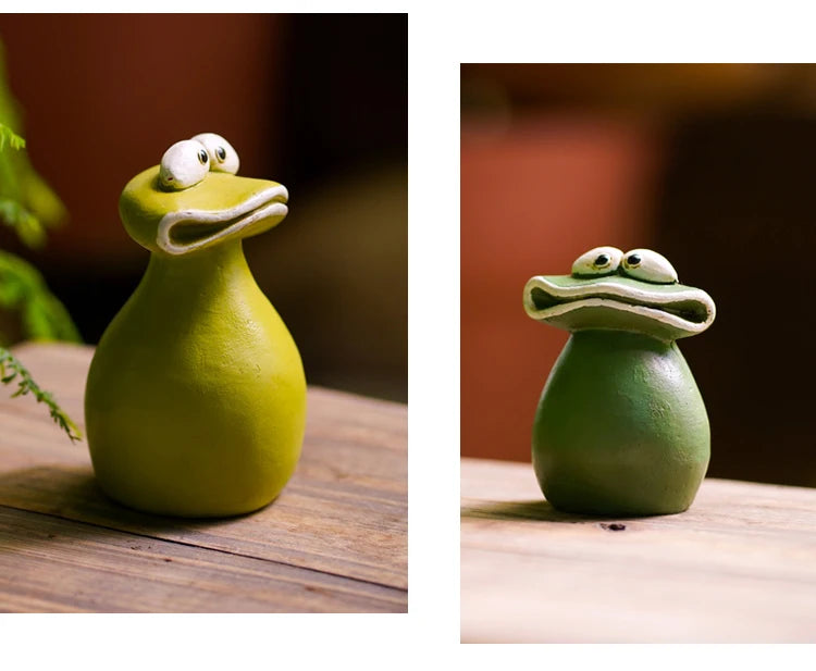 Cartoon Creative Big Mouth Frog Garden Balcony Desktop Decoration Rural Home Furnishings Creative Fashion Decoration Toys