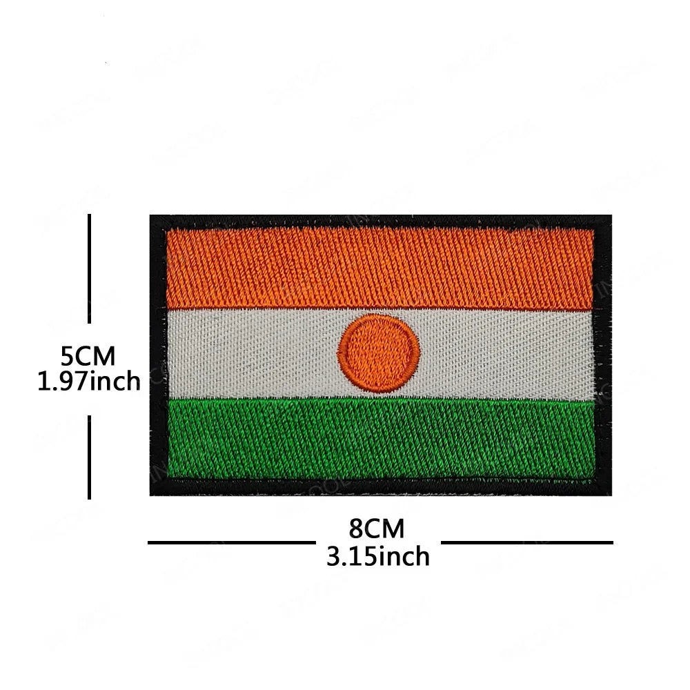 Africa National Flag Embroidered Patches Nigeria South Africa Morocco Eswatini Mauritius Armband Appliques Shoulder Flags Badges