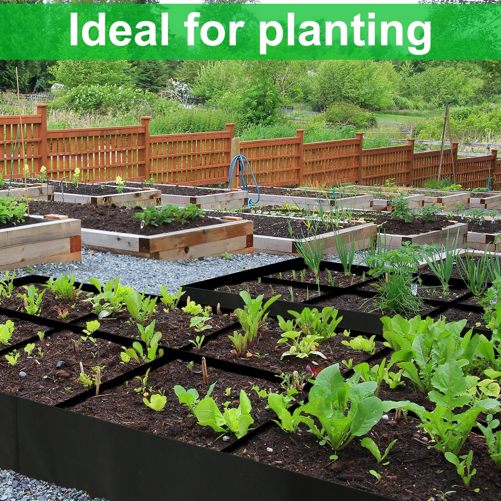 4/8 Grids Garden Raised Planting Bed Fabric Raised Garden Bed Square Felt Garden Flower Grow Bag Vegetable Planter Pot