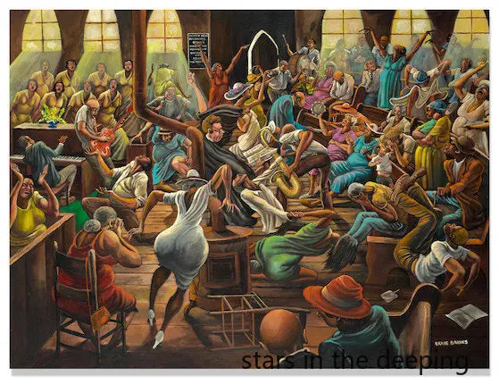 Abstract Ernie Barnes Artworks African Black Women Jazz Music Art Poster Canvas Painting Wall Print Picture for Room Home Decor