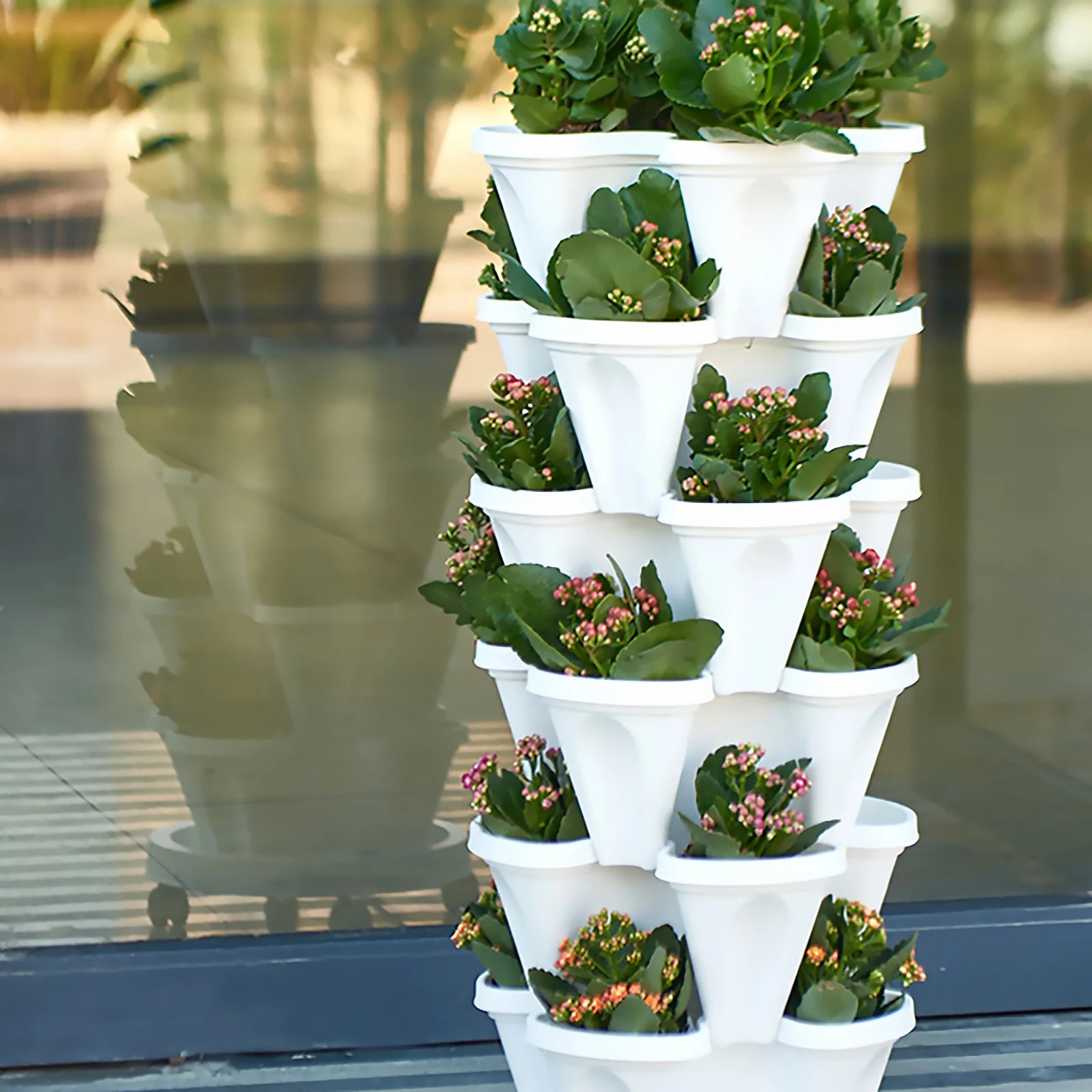 Stackable Vertical Planter Planting Nursery Pots for Garden Strawberry