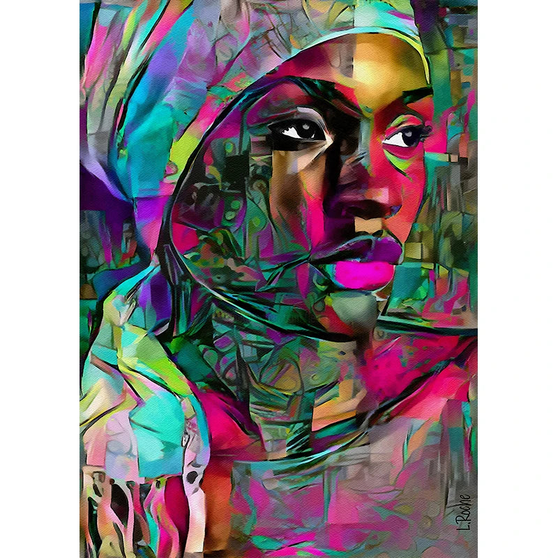 Modern Abstract Woman Face Wall Art Canvas Painting Graffiti Posters and Prints Girl Portrait Street Pop Art Pictures Home Decor