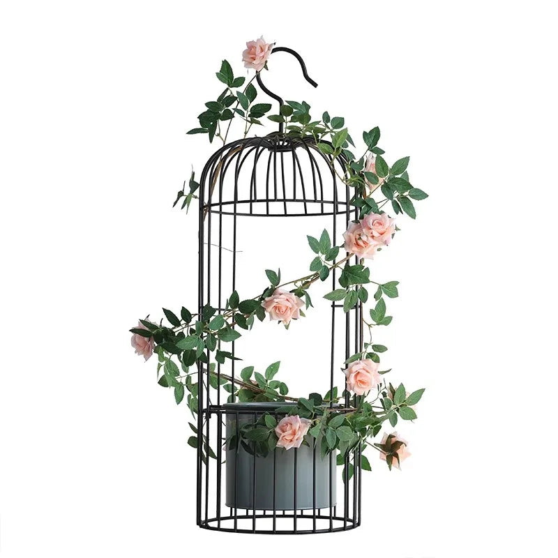 Birdcage wrought iron flower ware, garden art soft decoration home furnishing, ornament simulation flower ware, designer model r