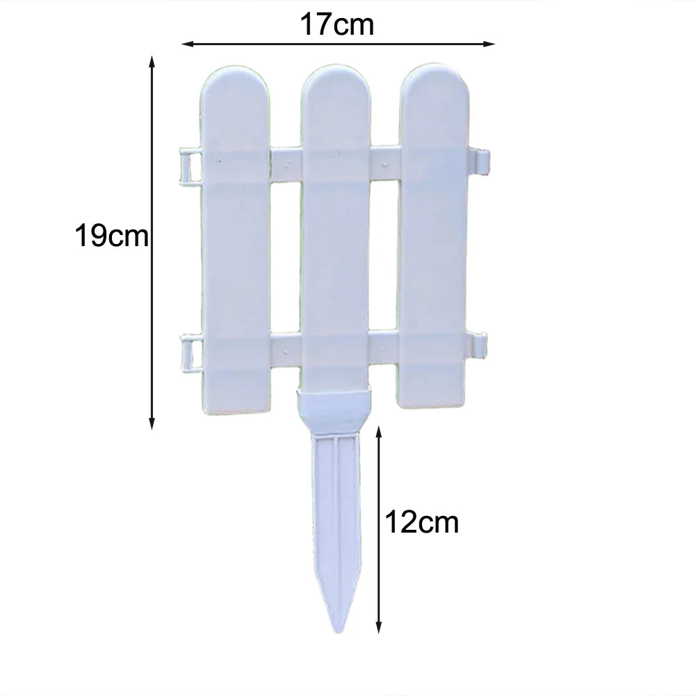Flowerbed Outdoor Landscape 19*20cm Plastic Garden Fence Easy Installation Lightweight Design Minimal Maintenance