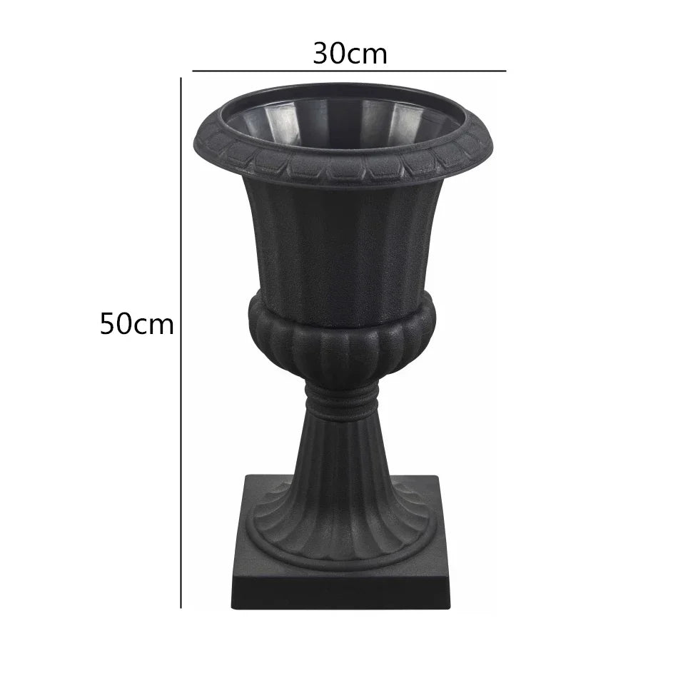 Black White Plastic Vase Wedding Stage Large Vase Decoration Home Furnishings Garden Balcony Courtyard Flower Pot Ornaments
