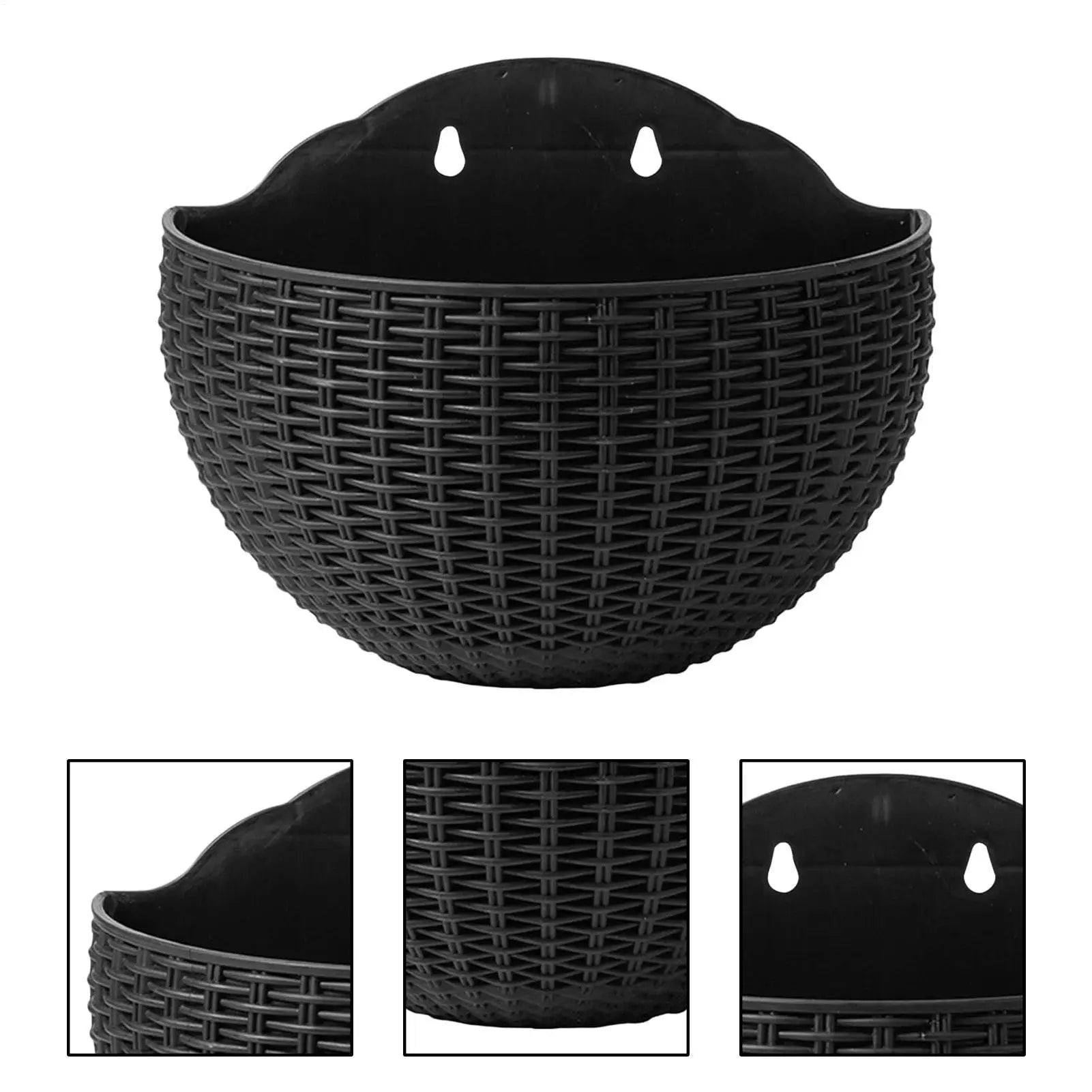 Flower Pot Exquisite Wall-mounted Plastic Wall Hanging Basket Flowerpot for Outdoor Garden Balcony Planter Bucket Home Decor
