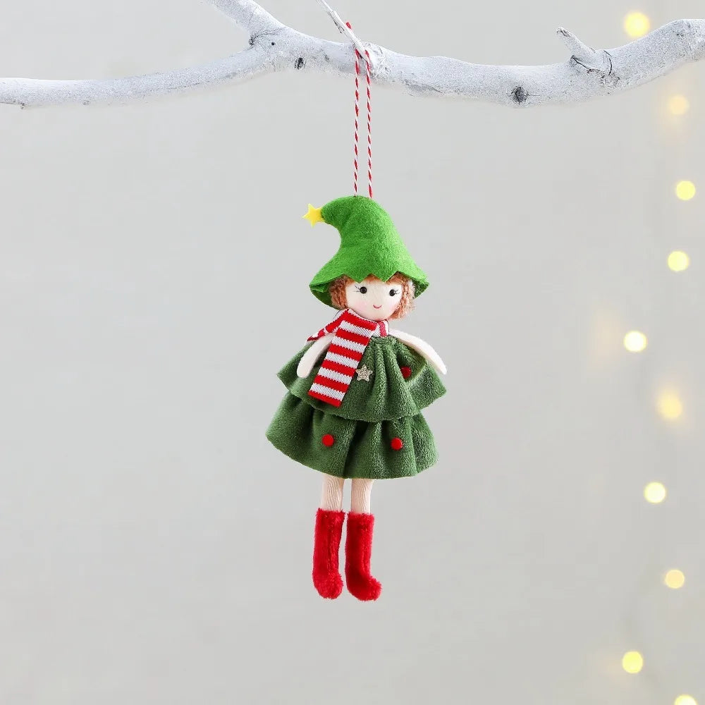 3pcs Cake Skirt Angel Pendant Christmas Tree Pendant - Ideal Decoration for Garden Home Furnishings and Festival Parties