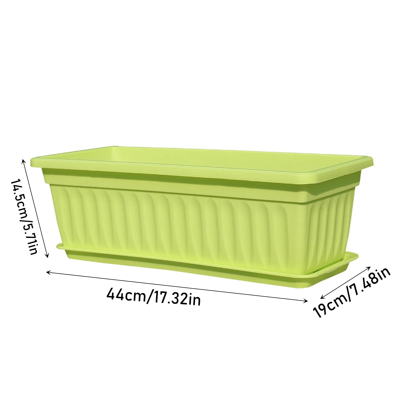 Rectangular Plastic Planter Box Multi-Color Flower Pot Versatile Gardening Container For Vegetables Herbs And Flowers