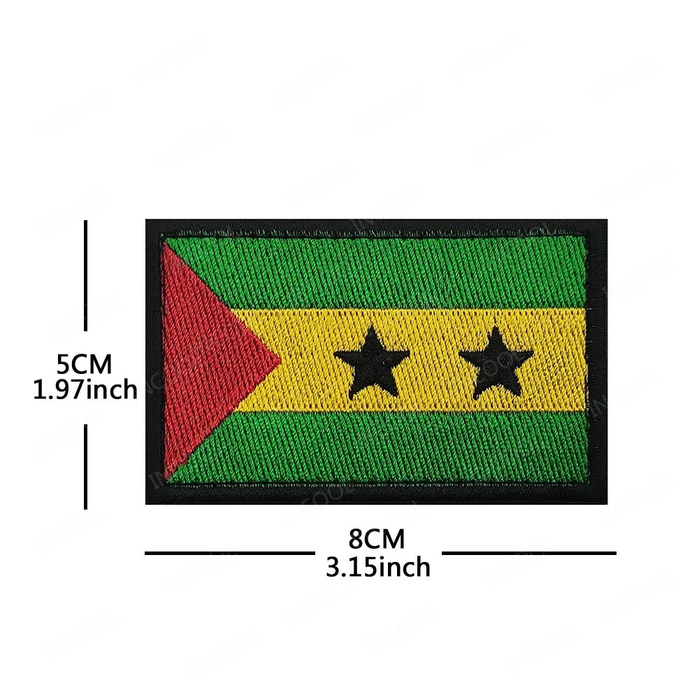 Africa National Flag Embroidered Patches Nigeria South Africa Morocco Eswatini Mauritius Armband Appliques Shoulder Flags Badges
