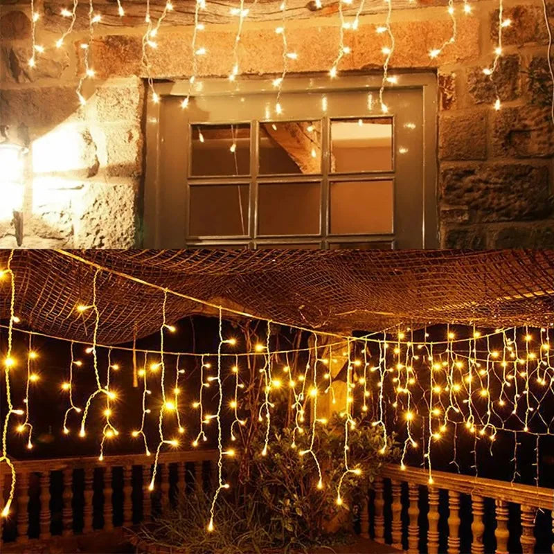 Waterproof Solar Ice Bar LED String Lights Outdoor Lamp For Wedding Party Garden Courtyard Holiday Home Furnishing Decor light