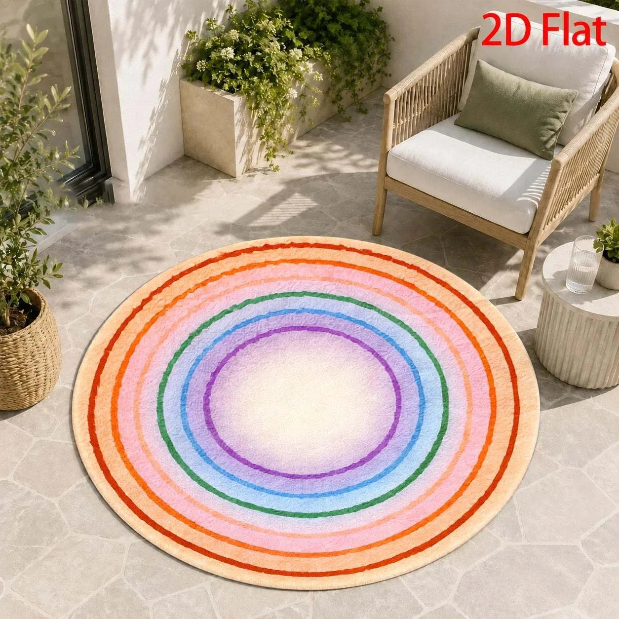 Colorful Circle Boho Round Rug Bedroom Hallway Living Room Area Rug 1/2/3pcs Laundry Floor Carpet Bathroom Entrance Doormat
