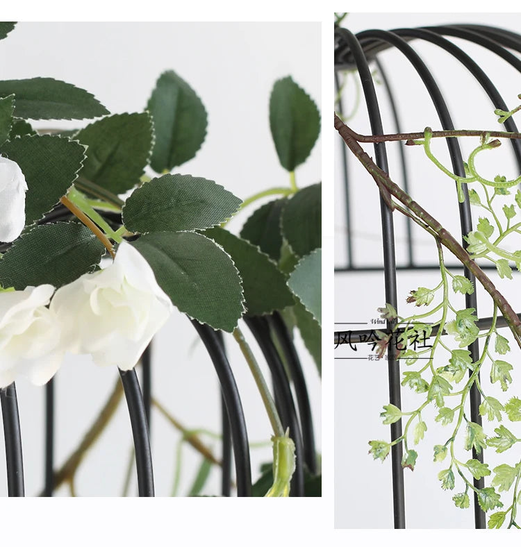 Birdcage wrought iron flower ware, garden art soft decoration home furnishing, ornament simulation flower ware, designer model r