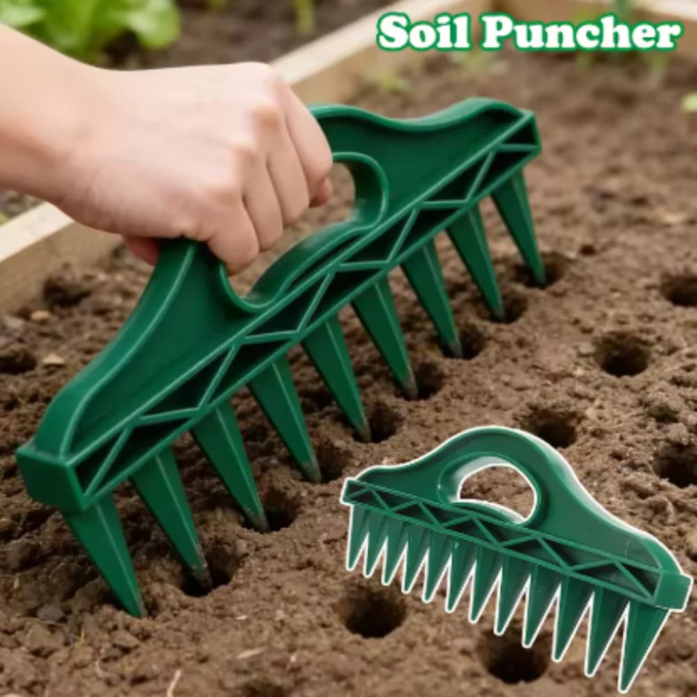 Gardening Seed Planter Manual Seed Spacing Planter 12-Hole Seed Spacer and Seeder Tool Flower Planter Seeding Hole Sowing Tool