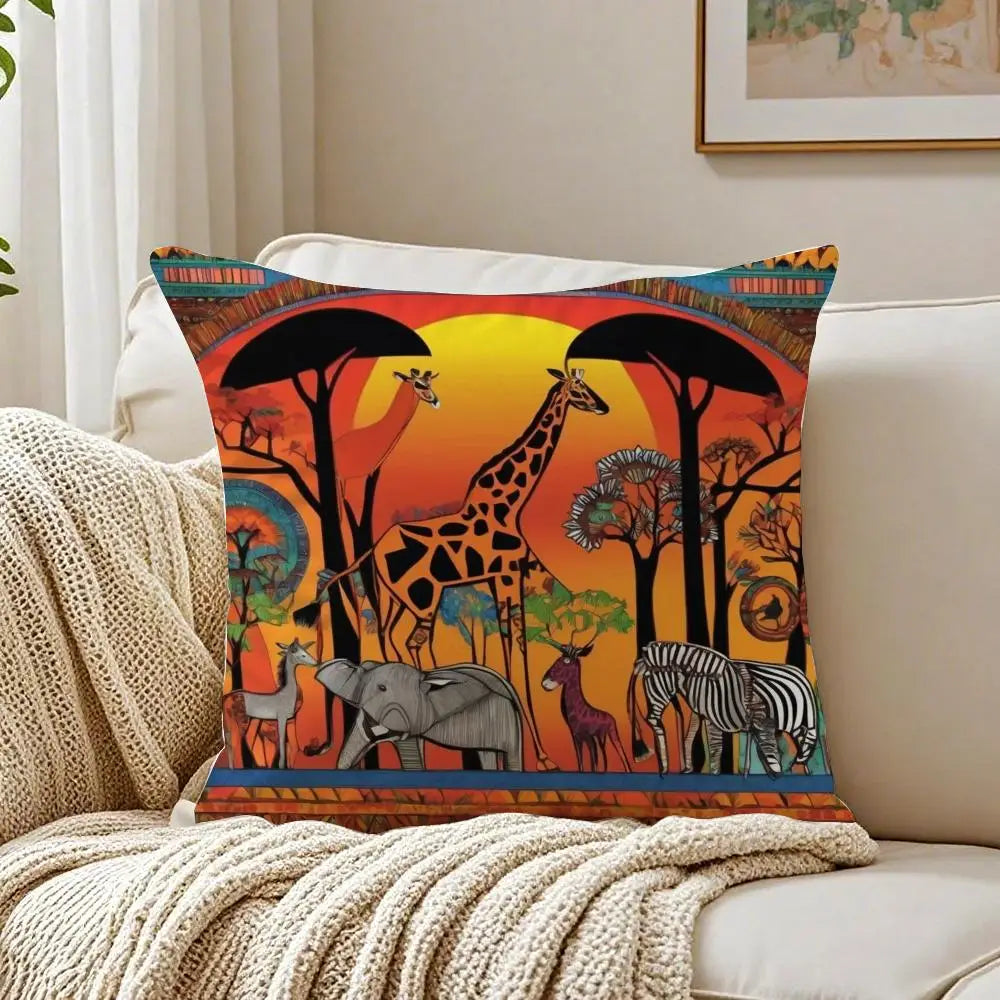Abstract Painting African Living Cushion Cover Pillowcase Anti-dustmite living Room Sofa Decor Cushion Room