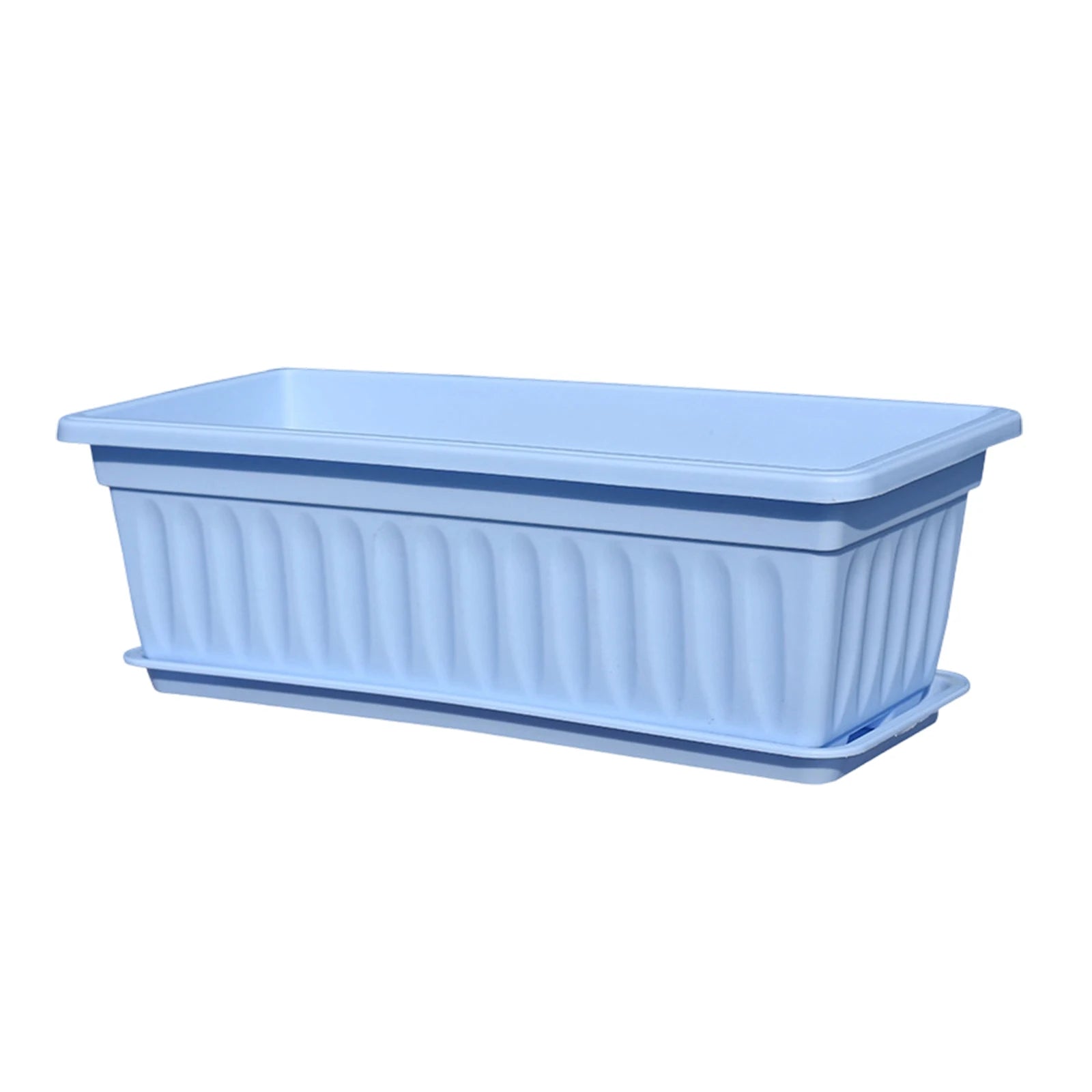 Rectangular Plastic Planter Box Multi-Color Flower Pot Versatile Gardening Container For Vegetables Herbs And Flowers