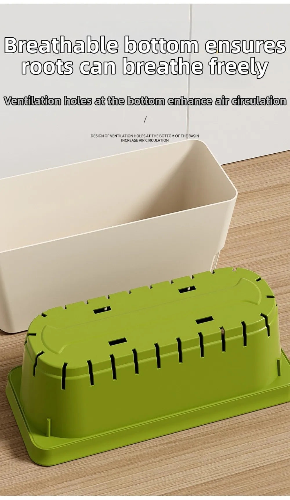 Modern Self Watering Planter Pots Decorative Visual Water Level Window Indoor Planter Herb Planter Box Succulents Plants