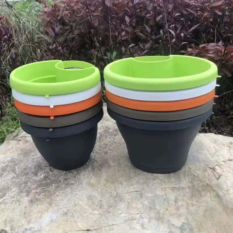 Hanging Flower Pot Creative Basket Storage Gutter Downspout Flowerpot Indoor Useful Railing Hanging Planter Plastic Flower Pot