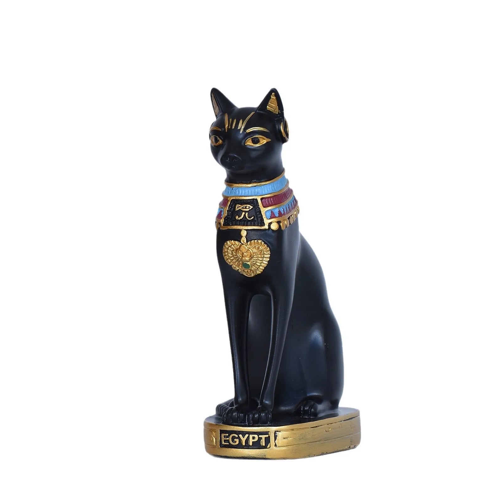 1PC Mini Cat Statue Decoration Egyptian Cat Statue Decoration Retro Cat Goddess Statue Home Garden Animal Decoration