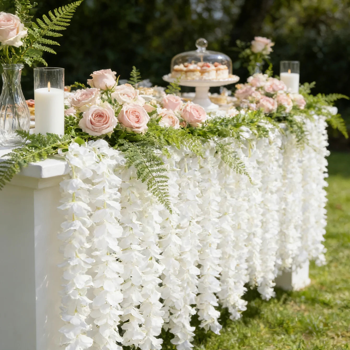 Artificial Plants Vine Home Furnishing Birthday Party Decoration Outdoor Garden Valentine's Day Bridal Wreath Wedding Arch Props