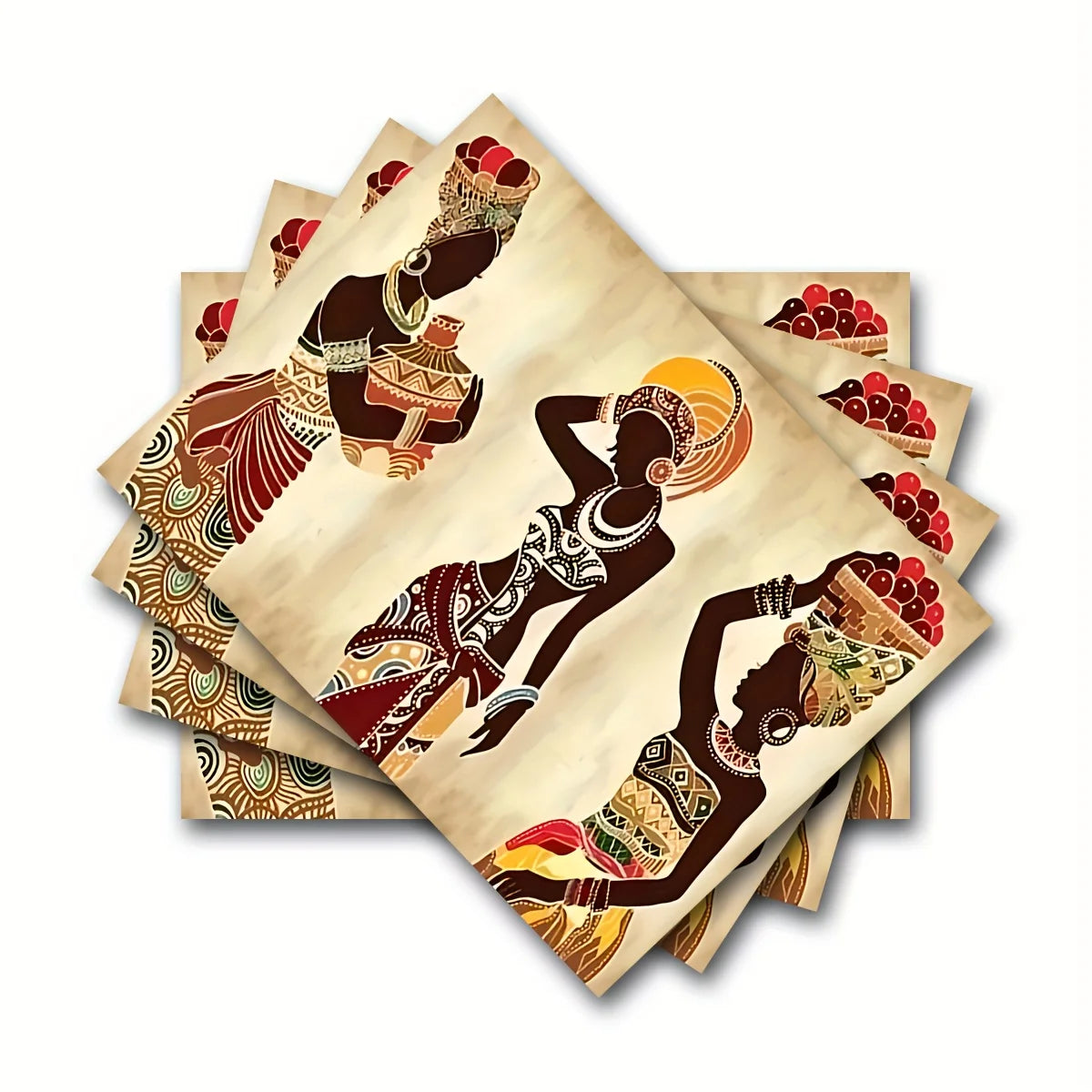 1pc Ethnic African Woman Placemats Linen Material, Perfect for Festive Table Settings