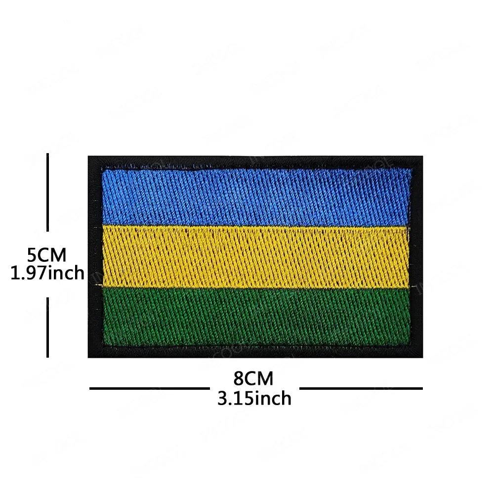 Africa National Flag Embroidered Patches Nigeria South Africa Morocco Eswatini Mauritius Armband Appliques Shoulder Flags Badges