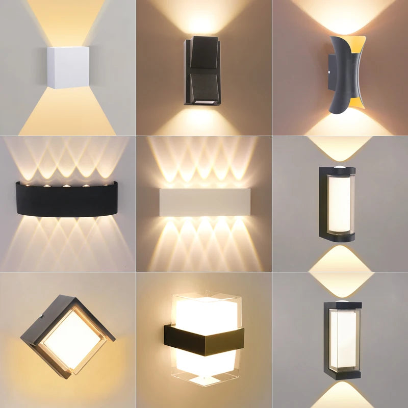 Waterproof 6W 10W indoor outdoor Led Wall Lamp modern ABS Home Furnishing decoration lighting Led Garden Porch Light AC85V-220V
