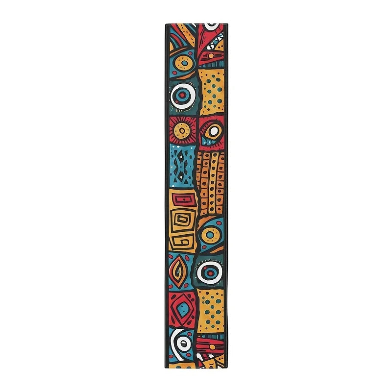 1 Vibrant African Tribal Pattern Table Runway, Rectangular Shape, Suitable for Farmers, Indoor, Kitchen, Anniversary, Table Decoration, Household Items