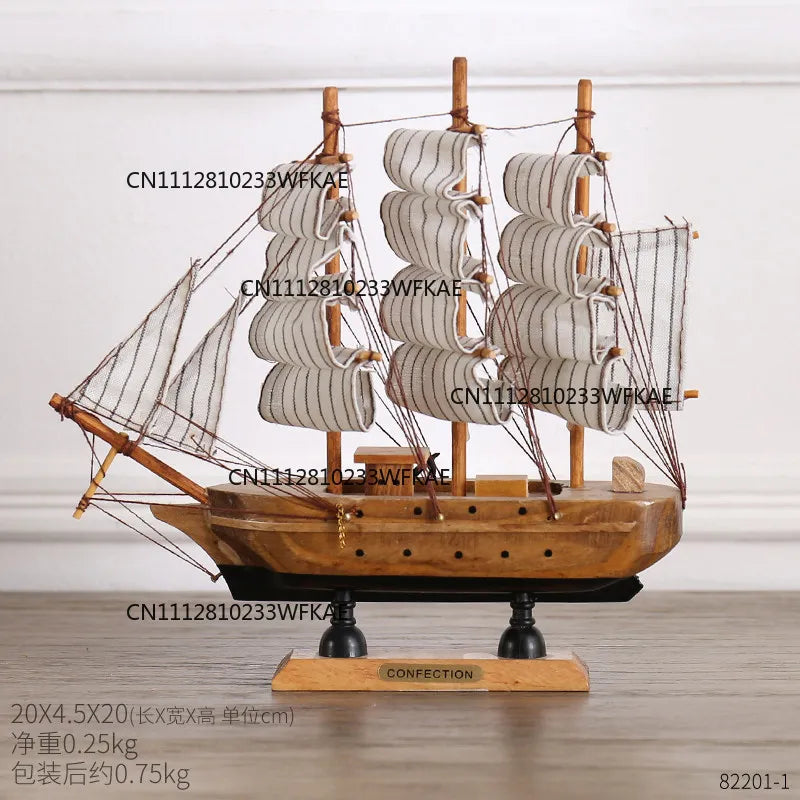 Home creative craft decoration sailboat model wine cabinet room bedroom living room smooth sailing desktop small ornament