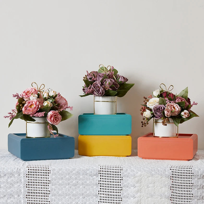 Artificial Flowers Peony Home Wedding Room Autumn Decora Festival Party Garland Outdoor Garden Diy Gifts Furnishing Silk Roses