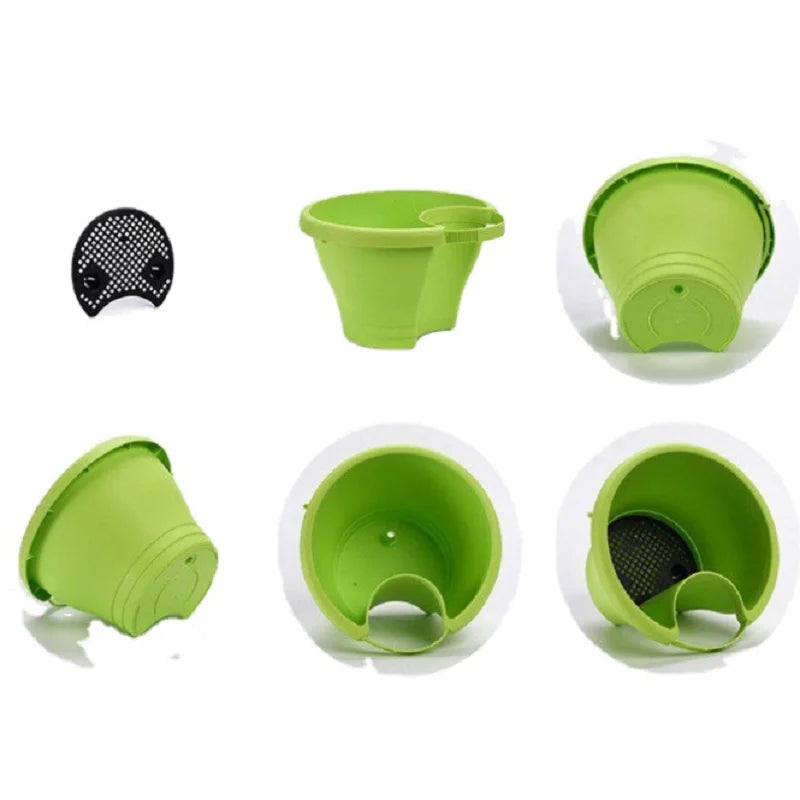 Hanging Flower Pot Creative Basket Storage Gutter Downspout Flowerpot Indoor Useful Railing Hanging Planter Plastic Flower Pot