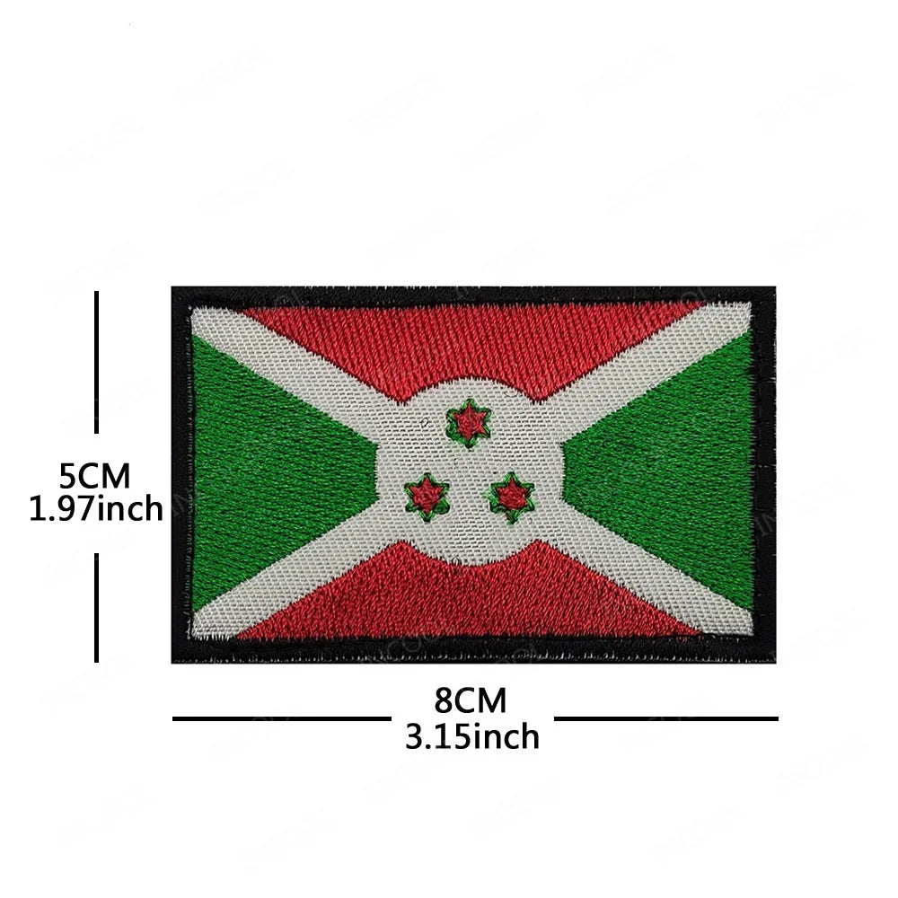 Africa National Flag Embroidered Patches Nigeria South Africa Morocco Eswatini Mauritius Armband Appliques Shoulder Flags Badges