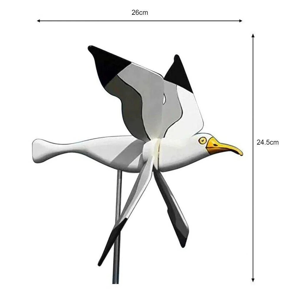 Outdoor Beach Grassland Garden Seagull Windmill Holiday Simulation Bird Personalized Courtyard Decoration Gift Accessories